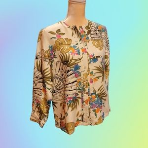 Harve Benard Floral Blouse - Multicolor